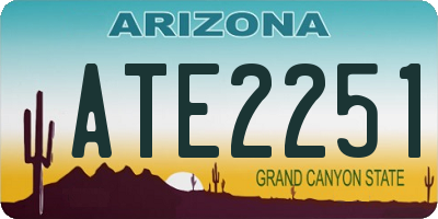 AZ license plate ATE2251