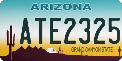 AZ license plate ATE2325