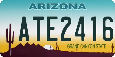 AZ license plate ATE2416