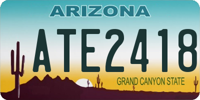 AZ license plate ATE2418