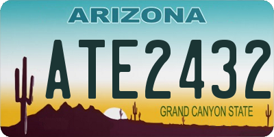 AZ license plate ATE2432