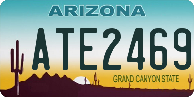 AZ license plate ATE2469