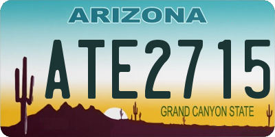 AZ license plate ATE2715
