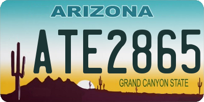 AZ license plate ATE2865