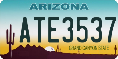 AZ license plate ATE3537