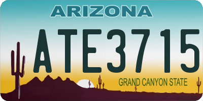 AZ license plate ATE3715
