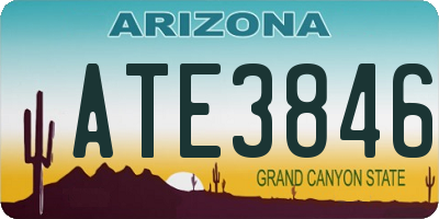 AZ license plate ATE3846