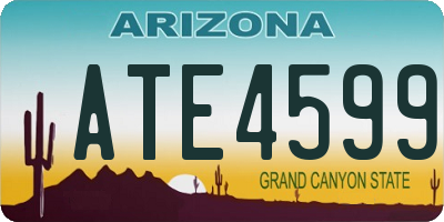 AZ license plate ATE4599