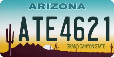 AZ license plate ATE4621