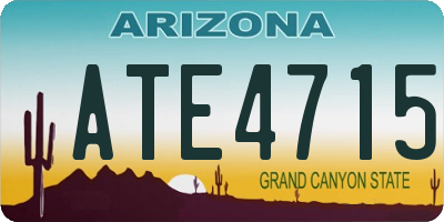 AZ license plate ATE4715