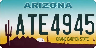 AZ license plate ATE4945