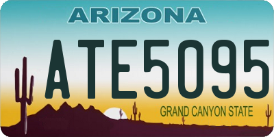 AZ license plate ATE5095