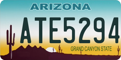 AZ license plate ATE5294