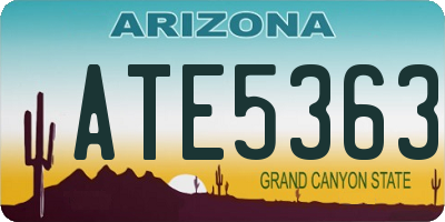 AZ license plate ATE5363