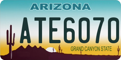 AZ license plate ATE6070