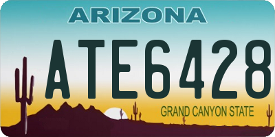 AZ license plate ATE6428