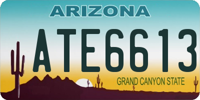 AZ license plate ATE6613