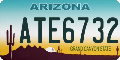 AZ license plate ATE6732