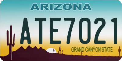 AZ license plate ATE7021