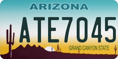 AZ license plate ATE7045