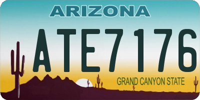 AZ license plate ATE7176
