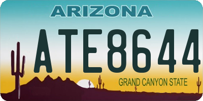 AZ license plate ATE8644