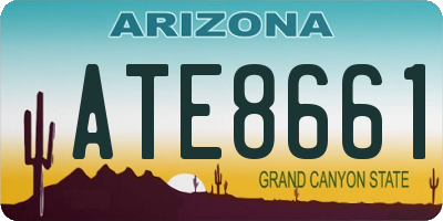 AZ license plate ATE8661