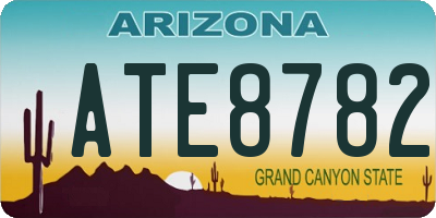 AZ license plate ATE8782