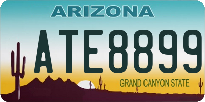 AZ license plate ATE8899