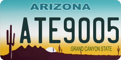 AZ license plate ATE9005