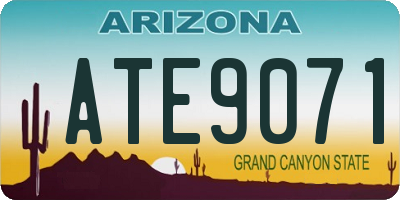 AZ license plate ATE9071