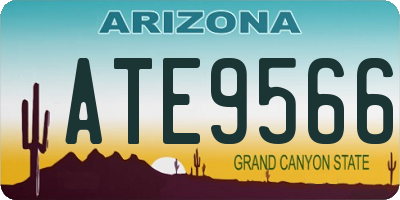 AZ license plate ATE9566