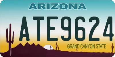 AZ license plate ATE9624