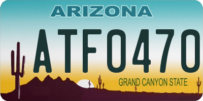 AZ license plate ATF0470