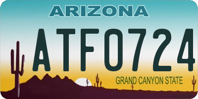 AZ license plate ATF0724