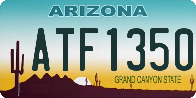 AZ license plate ATF1350