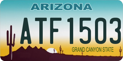 AZ license plate ATF1503