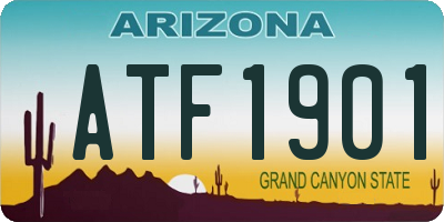 AZ license plate ATF1901