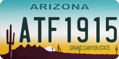 AZ license plate ATF1915