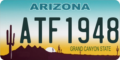 AZ license plate ATF1948