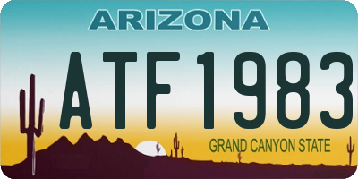 AZ license plate ATF1983