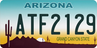 AZ license plate ATF2129