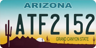 AZ license plate ATF2152