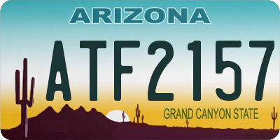 AZ license plate ATF2157