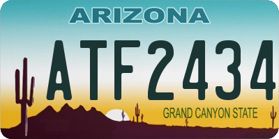 AZ license plate ATF2434