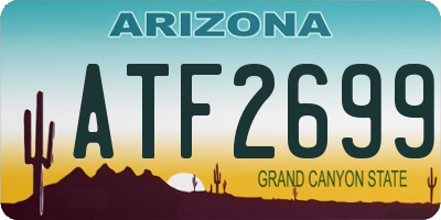 AZ license plate ATF2699
