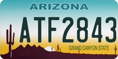 AZ license plate ATF2843