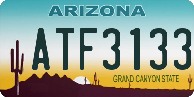 AZ license plate ATF3133