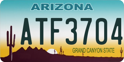 AZ license plate ATF3704