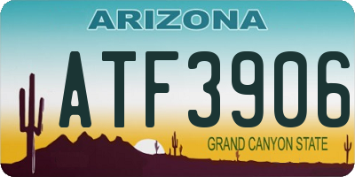 AZ license plate ATF3906